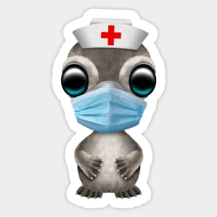 Cute Baby Platypus Nurse Sticker